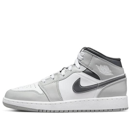 Air Jordan 1 Mid Light Smoke Grey (GS)